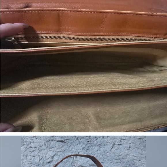 MCM Cognac Crossbody Bag with Logo Pattern - Picture 2 of 7